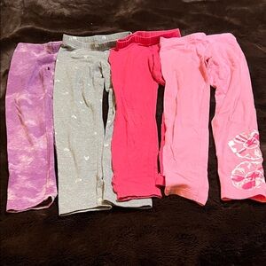 Old Navy Kids Leggings - Purple Tie-Dye, Gray Heart, Red, Pink Graphic